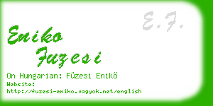 eniko fuzesi business card